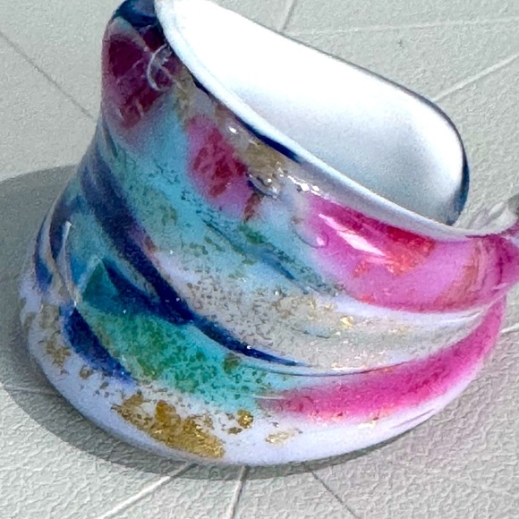 💙✨ Authentic Murano Glass Statement Ring – Handcrafted Treasure from Venice ✨💙 - Picture 5 of 13